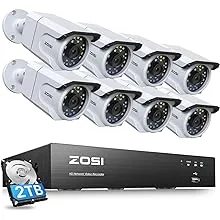 ZOSI 8CH 4K PoE Home Security Camera System