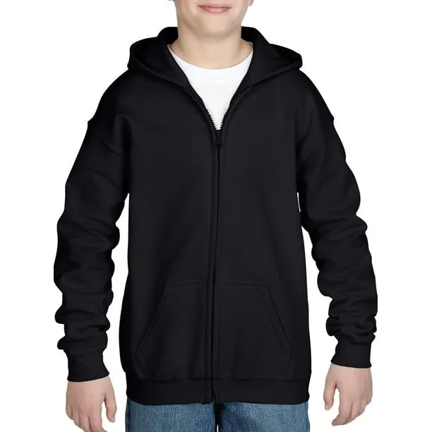 Gildan Youth Full Zip Hoodie Sweatshirt, Style G18600B