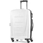 Samsonite Winfield 2 Hardside Expandable Luggage with Spinner Wheels, Checked-Large 28-Inch, Brushed White