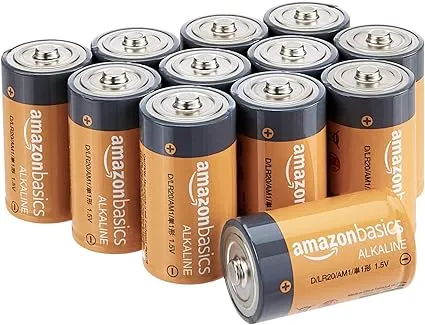 AmazonBasics 12 Pack D Cell All Purpose Alkaline Batteries