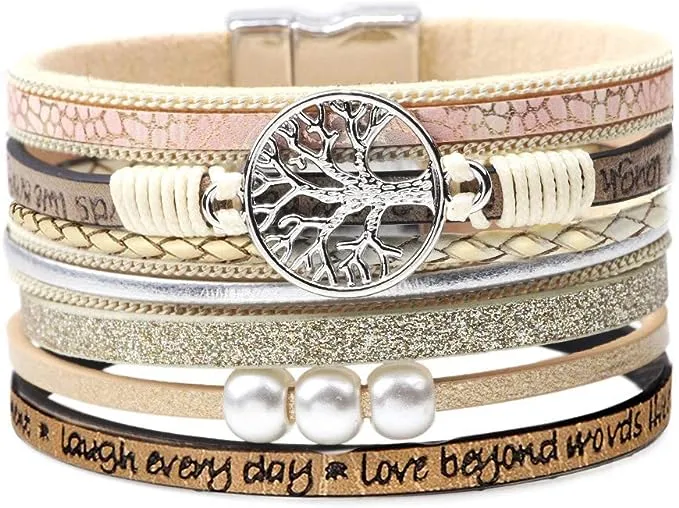 Desimtion Women's Boho Wrap Around Bracelet