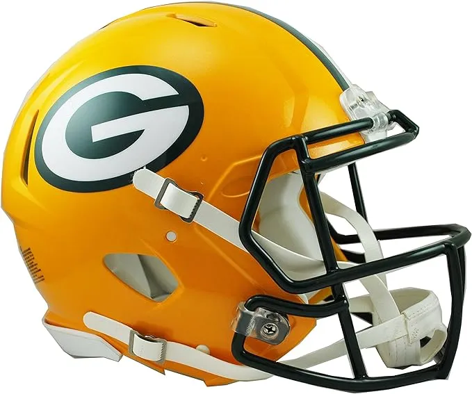 Sports Memorabilia Green Bay Packers Riddell Speed Full Size Authentic Proline Football Helmet - NFL Authentic Helmets