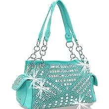 Zzfab Gem Studded Bling Purse Rhinestone Concealed and Carry Purse B316-2226