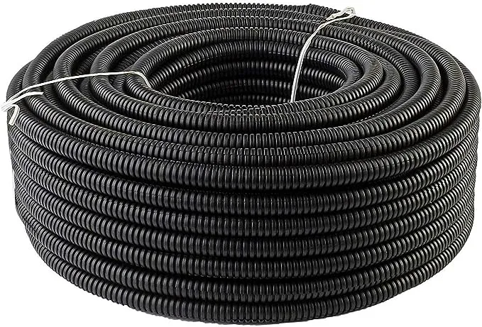 Xscorpion 50 FT (2 PCS of 25 FT.) 1” 25mm Black Split Loom Conduit Polyethylene 