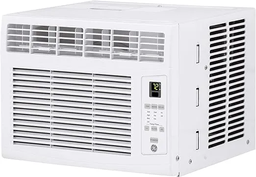 GE 6,000 BTU Window Air Conditioner, Cools up to 250 Sq ft, Easy Install Kit & Remote Included, 115V