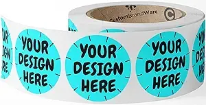 50+ Custom Circle Sticker Labels, Gloss/Matte Custom Sticker, Any Text + Image, Your Logo Design Is Printed On Premium Paper (3 inch Circle)