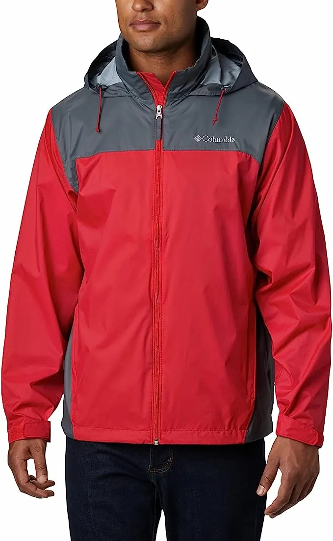 Columbia Glennaker Lake Rain Jacket for Men - Mountain Red/Graphite - 2XL