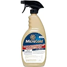 MicroGold Multi-Action Disinfectant Antimicrobial Spray Tested and Proven Effective to Kill the COVID-19 Virus, Kills 99.9% of Viruses and Bacteria, 24 Fluid Ounces, 1 Pack