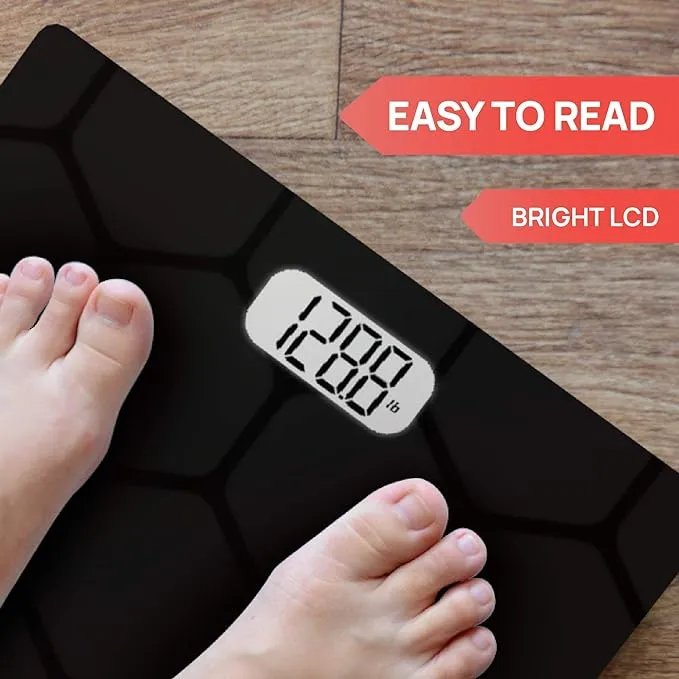 INEVIFIT Bathroom Scale, Highly Accurate Digital Bathroom Body Scale, Measures Weight up to 400 lbs. Includes Batteries