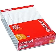 Universal 20630 Perforated Edge Writing Pad, Legal Ruled, Letter, White, 50 Sheet (Pack of 12)