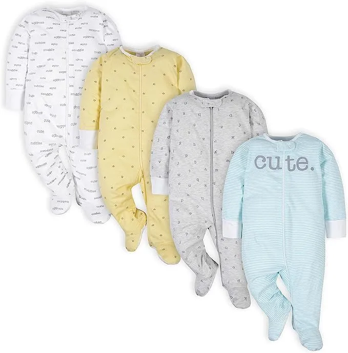 Gerber Baby Boys 4 Pack Sleep 'N Play Footie