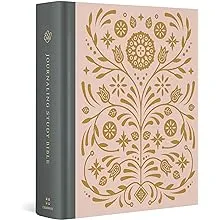 ESV Journaling Study Bible (Cloth Over Board, Blush/Ochre, Floral Design)