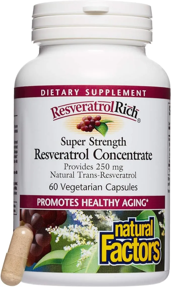 Natural Factors ResveratrolRich Superconcentración Concentrado de resveratrol