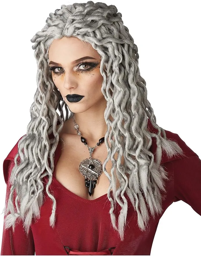 California Costumes Gray Crinkle Dreads Wig Standard