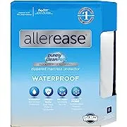 AllerEase Waterproof Mattress Protector- King Size Polyester Zip Allergy Protection Waterproof Quiet CoverAllerEase Waterproof Mattress Protector- King Size Polyester Zip Allergy Protection Waterproof Quiet Cover