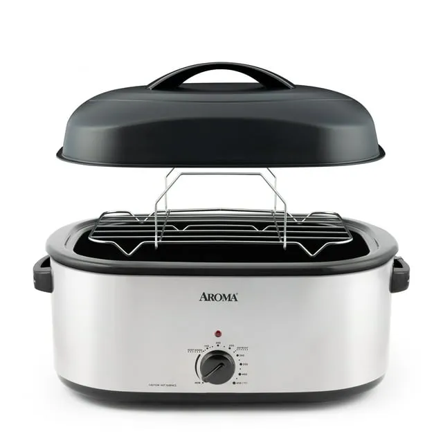 Aroma 22Qt. Electric Roaster Oven with High Dome Lid