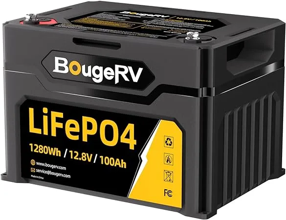 BougeRV 12V 100Ah LiFePO4 Battery, Low Temperature Protection, 1280Wh Deep Cycle ...