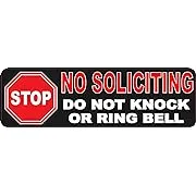 StickerTalk No Soliciting with Image of Stop Sign Magnet, 10 inches by 3 inchesStickerTalk No Soliciting with Image of Stop Sign Magnet,…