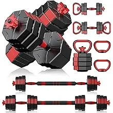 Dumbbells Weight Set for home gym dumbellsgym set haltere et poids Exercise & Fitness Dumbbell free dumble adjustable as a barbell pair 3 in 1 neoprene bars for men and women Training Equipment