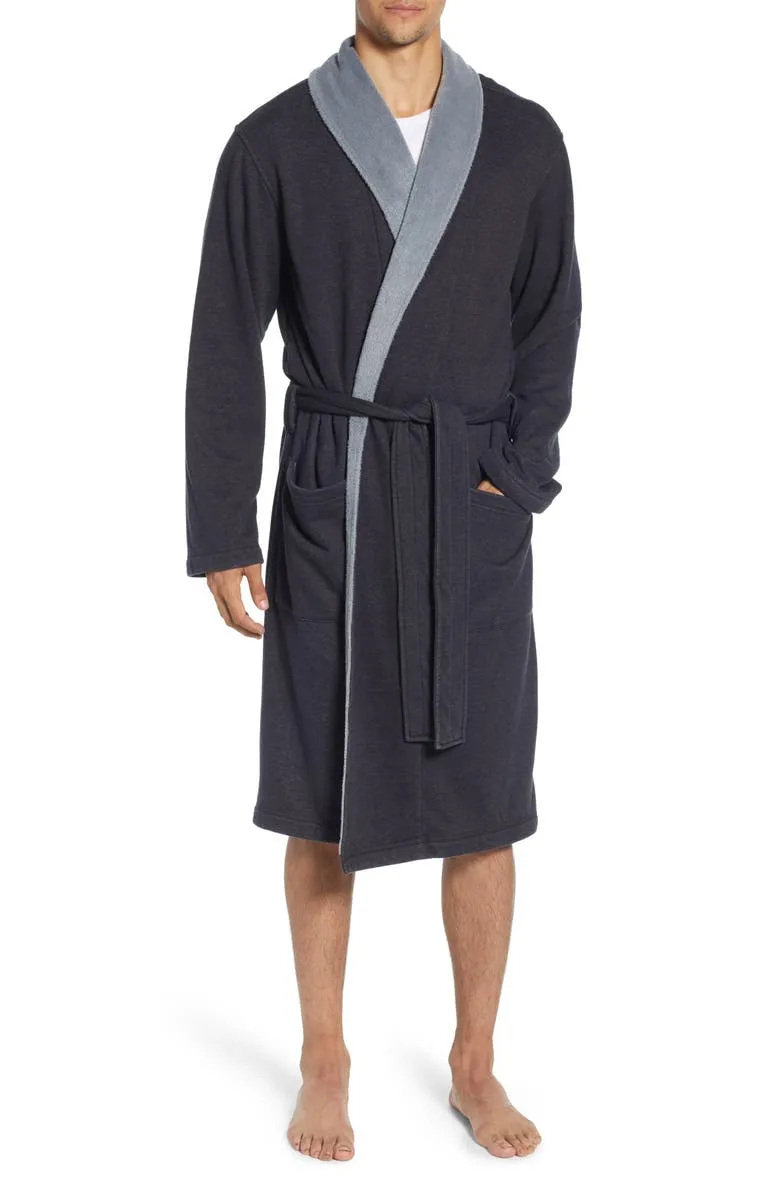 Ugg Men's Robinson Fleece Robe - Grey Heather - Size Xs/S