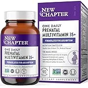 New Chapter Prenatal Vitamins, One Daily Prenatal Multivitamin Enhanced for Age 35+ with Methylfolate + Choline for Healthy Mom & Baby, Gluten Free & Non-GMO- 90 ct