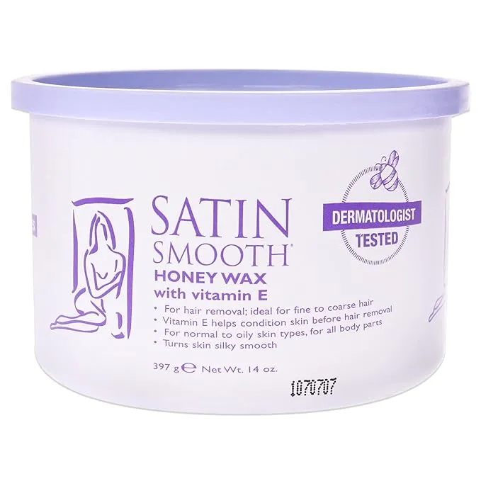 Satin Smooth Honey Wax with Vitamin E . 14 oz