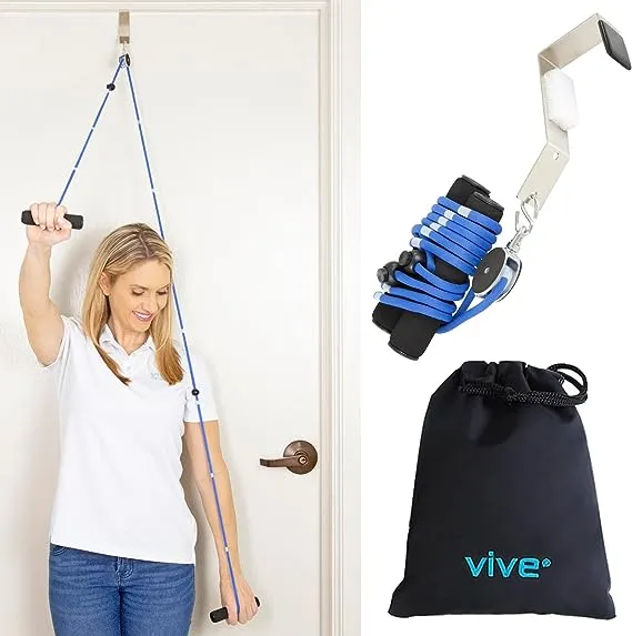 Vive Shoulder Pulley - Over Door Rehab Exerciser for Rotator Cuff Recovery - Arm