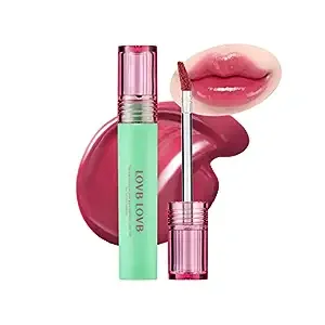 LOVB LOVB Pudding Glow Korean Lip Tint | Long-Lasting Lip Gloss Tint for Glowy, Hydrated Lips | Moisturizing, Non-Sticky Glossy Lip Stain 0.14 Oz (02 ENDING ROSE)LOVB LOVB Pudding Glow Korean Lip Tint | Long-Lasting Lip Gloss Tint for Glowy, Hydrated Lip