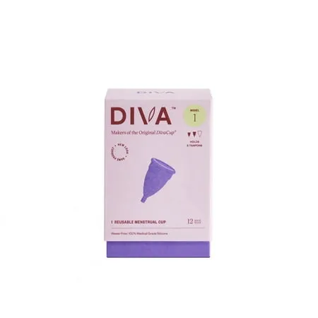 DivaCup Model 2 - BPA-Free Reusable Menstrual Cup - Leak-Free Feminine Hygiene - Tampon and Pad Alternative - Up To 12 Hours Of Protection