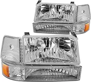 DNA Motoring Headlight Marker Lamps for Ford F150 F250 F350 Bronco (1992 to 1996)