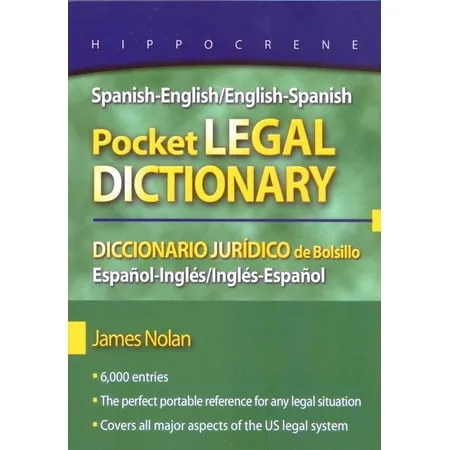 Spanish-English/English-Spanish Pocket Legal Dictionary/Diccionario Juridico de Bolsillo Espanol-Ingles/Ingles-Espanol (Paperback)