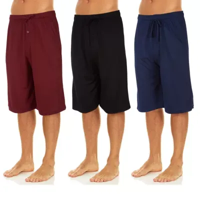 Daresay Men's Lounge Pants- Soft Cotton Jersey Knit Bottoms, Pajama Pants With 2 Deep Side Pockets, 3-Pack, Small