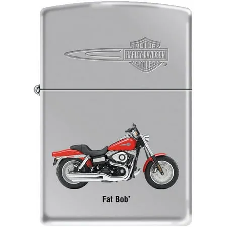 Zippo Harley-Davidson Eagle on Logo Emblem Lighter (Silver, 5 1/2 x 3 1/2 cm)