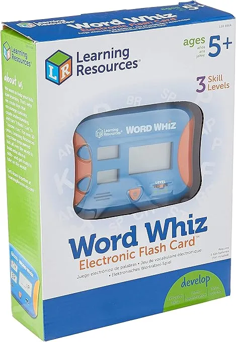 Learning Resources Electronic Flash Card Game, Handheld Word Building Game for Kids, Electronic Learning Games, Ages 5+