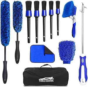 12Pcs Wheel Brush Kit for Cleaning Wheel and Tire Wheel and Rim Brush Car Det...