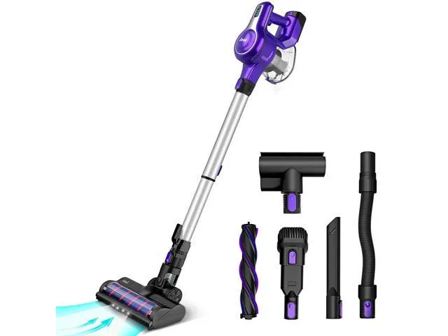 INSE Cordless Vacuum Cleaner, 28Kpa 300W Brushless Stick Vacuum with 2 Batteries, Up to 90min Runtime, 10-in-1 Powerful Rechargeable Lightweight Cordless Vacuum for Carpet Hard Floor Pet Hair, S6P Pro