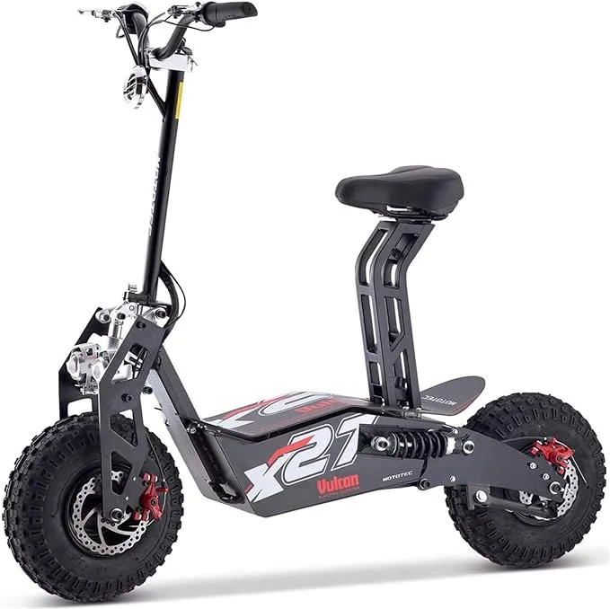 MotoTec Vulcan 48v 1600w Electric Scooter Black