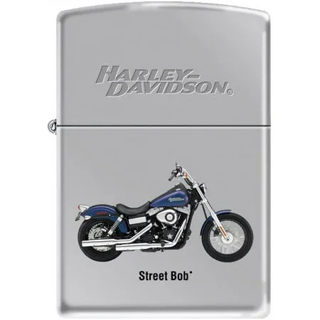 Zippo Harley Davidson HD Street Bob Motorcycle High Polish Chrome Lighter RARE