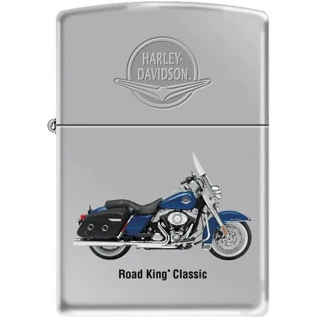 Zippo Harley Davidson HD Road King Classic Motorcycle Polish Chrome Lighter RARE