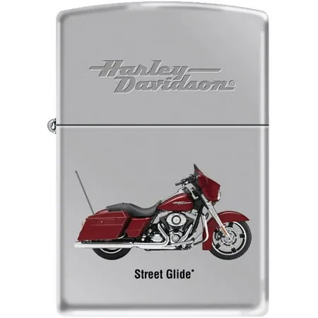 Zippo Harley Davidson HD Street Glide Motorcycle High Polish Chrome Lighter RARE