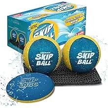 Activ Life Ultimate Skip Ball, Yellow/Cyan (with Skip Disc), Top 2023 Christmas Vacation Gifts for Kids and Adults, Cool Presents and Gift Ideas, Best Beach Sand Water ToysActiv Life Ultimate Skip Ball, Yellow/Cyan (with Skip Disc), Top 2023 Christmas Va