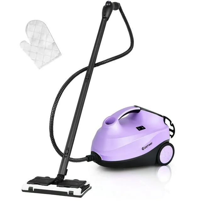 2000W Heavy Duty Multi-Purpose Steam Cleaner Mop with Detachable Handheld Unit-Purple - Color: Purple