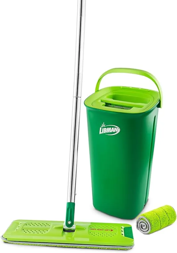 Libman Microfiber Roller Flat Wet Mop with BucketLibman Microfiber Roller Flat Wet Mop with Bucket