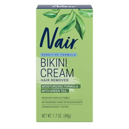 Nair Sensitive Formula Bikini Cream with Green Tea Hair Remover 1.7 oz