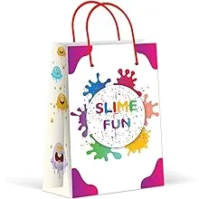 Premium Slime Party Bags, Rainbow Party Favor Bags, New, Treat Bags, Gift Bags, Goody Bags, Party Favors, Party Supplies, Decorations, 12 Pack