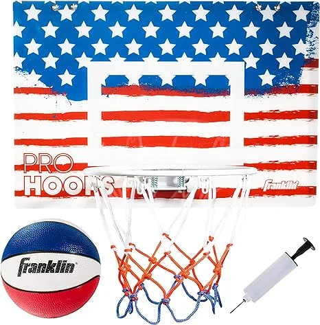 Franklin Sports Mini Basketball Hoops - Kids Indoor Over the Door Mini Hoop + Basketball Sets - Perfect Game Accessory for Bedroom + Office