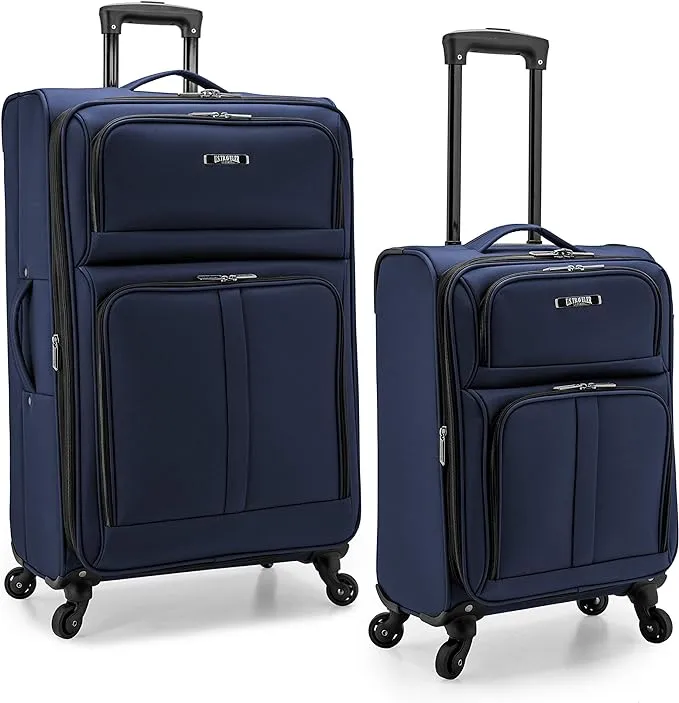 U.S. Traveler Anzio Softside Expandable Spinner Luggage, 2-Piece Set Teal