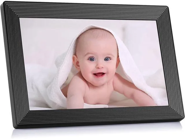 Digital Picture Frame WiFi, Frameo 10.1 Inch Acrylic Video Picture Frame, IPS LCD Touch Screen, Auto Rotation Photo/Video, Gifts for Mom&Dad