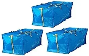 Ikea Frakta Storage Bag - Blue -- SET OF 3