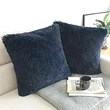 NordECO Home Luxury Soft Faux Fur Fleece Cushion Cover Pillowcase Decorative ...